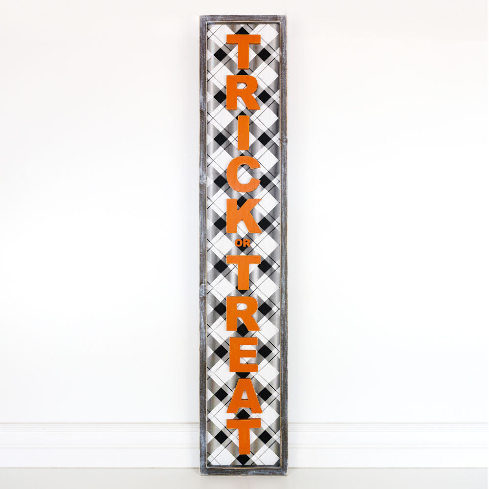 Reversible TrickorTreat / Harvest Sign - The Nifty Decor