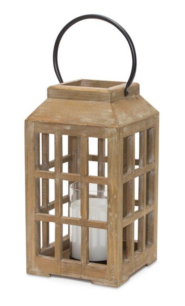 Caged Wooden Lantern - Bombay Mercantile