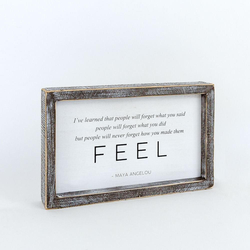 Reversible wood framed sign(PEOPLE FEEL) - The Nifty Decor