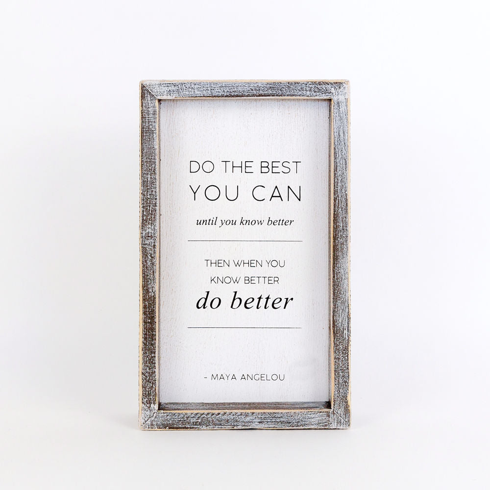 Reversible wood framed sign(DO BETTER) - The Nifty Decor
