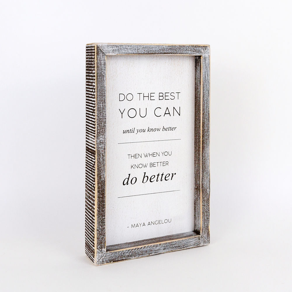 Reversible wood framed sign(DO BETTER) - The Nifty Decor