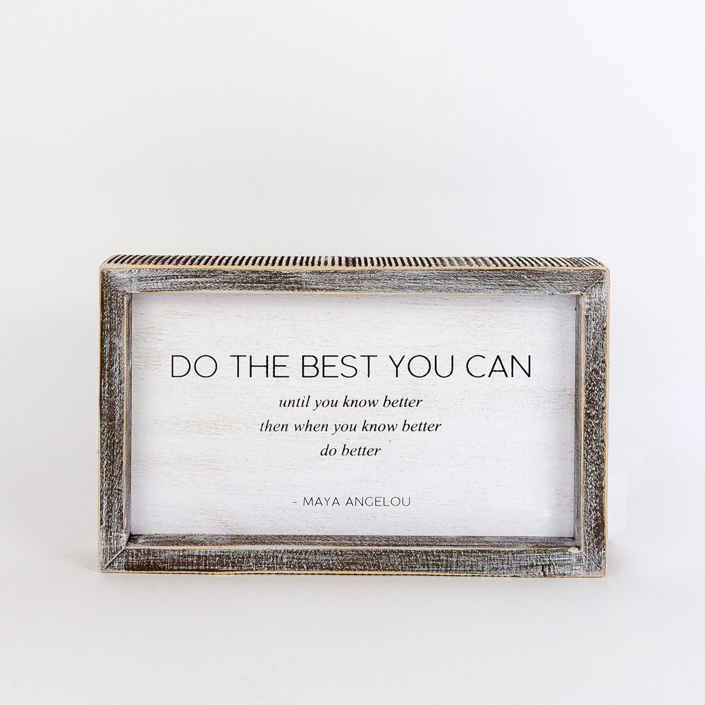 Reversible wood framed sign(DO BETTER) - The Nifty Decor