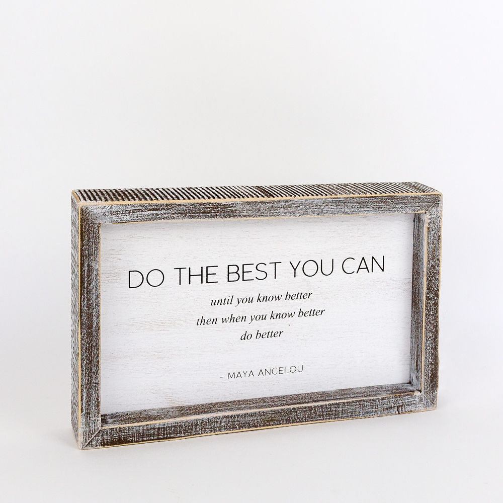 Reversible wood framed sign(DO BETTER) - The Nifty Decor