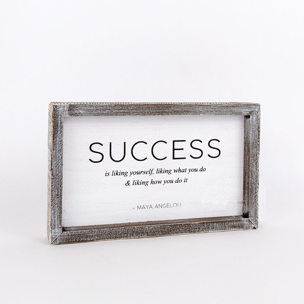Reversible wood framed sign(SUCCESS) - The Nifty Decor