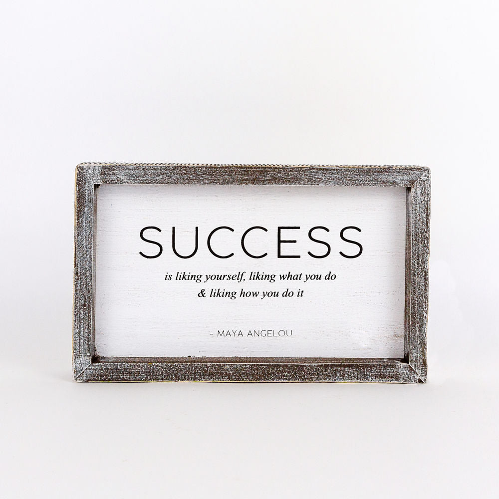 Reversible wood framed sign(SUCCESS) - The Nifty Decor