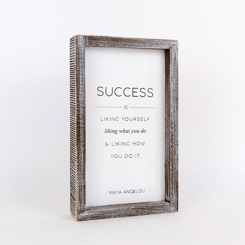 Reversible wood framed sign(SUCCESS) - The Nifty Decor