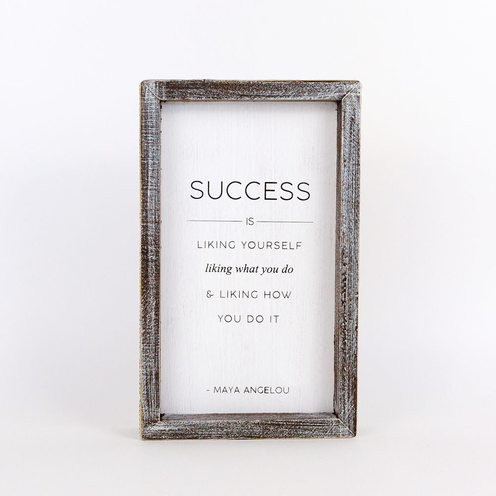 Reversible wood framed sign(SUCCESS) - The Nifty Decor