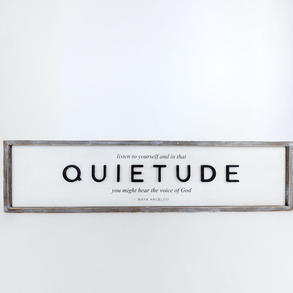 Reversible wood framed sign(FEEL/QUIETUDE) - The Nifty Decor