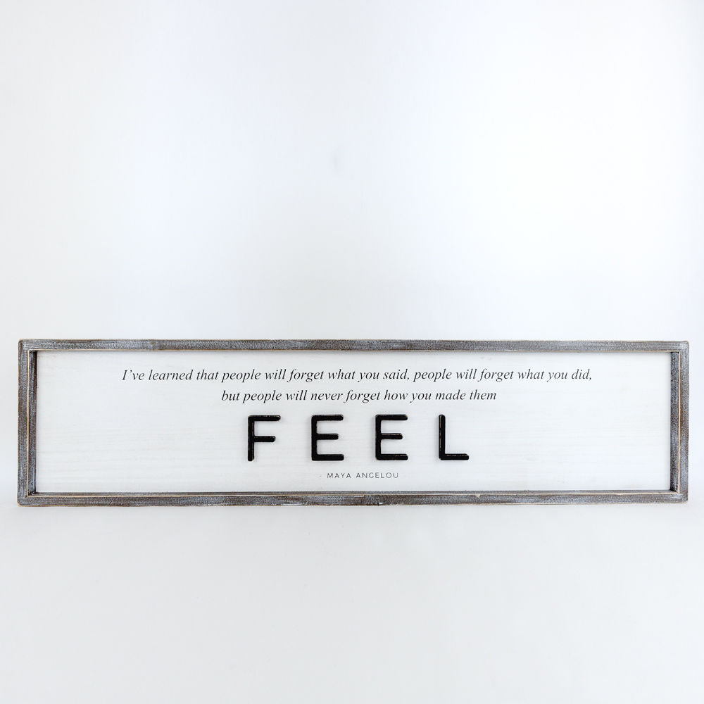 Reversible wood framed sign(FEEL/QUIETUDE) - The Nifty Decor