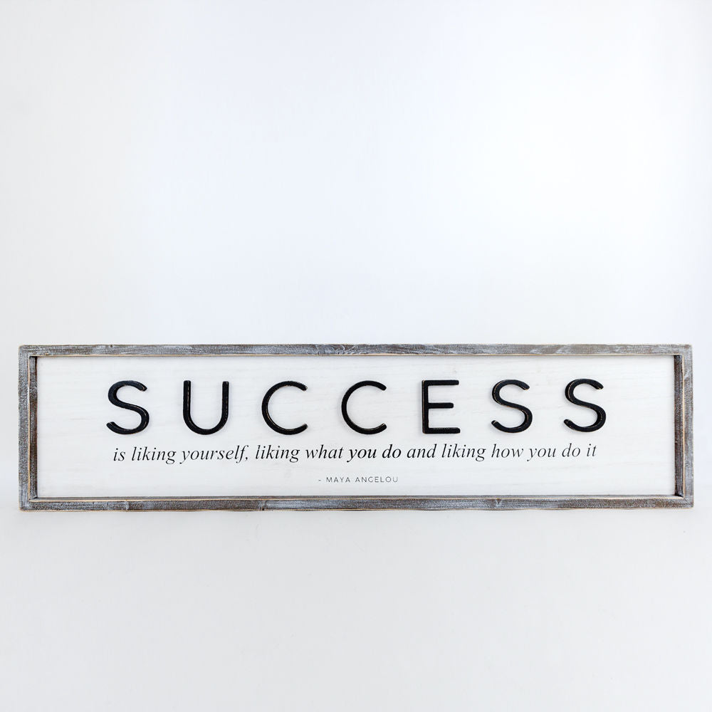 Reversible wood framed sign(SUCCESS/TEACH) - The Nifty Decor