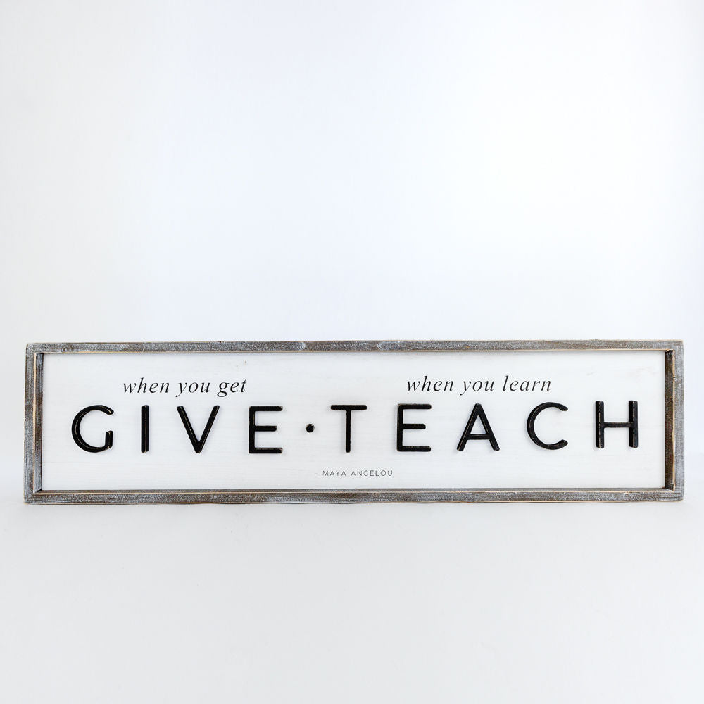 Reversible wood framed sign(SUCCESS/TEACH) - The Nifty Decor