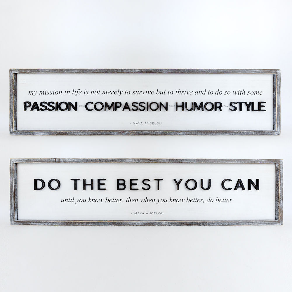 Reversible wood framed sign(MISSION/BEST) - The Nifty Decor