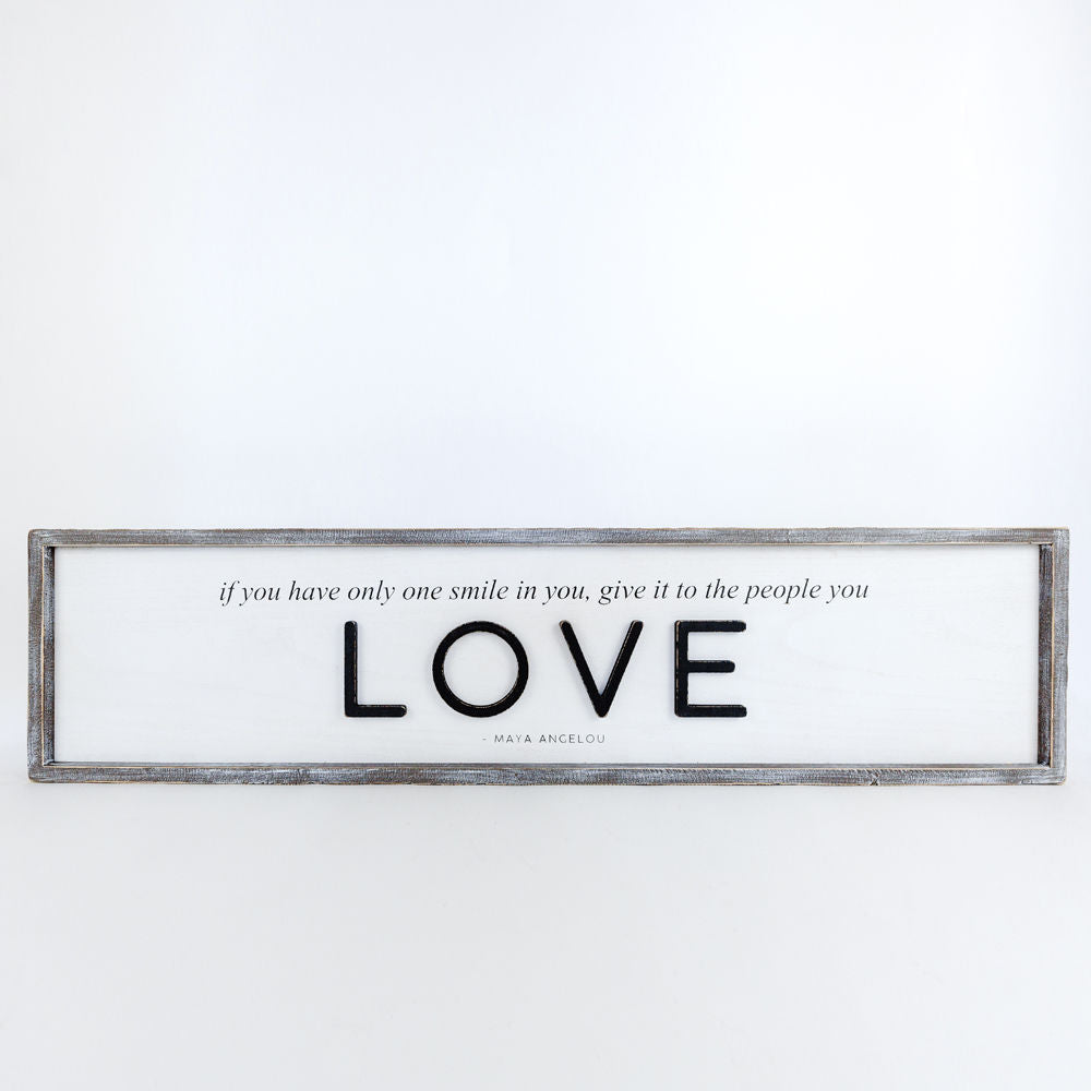 Reversible wood framed sign(LOVE/ENOUGH) - The Nifty Decor