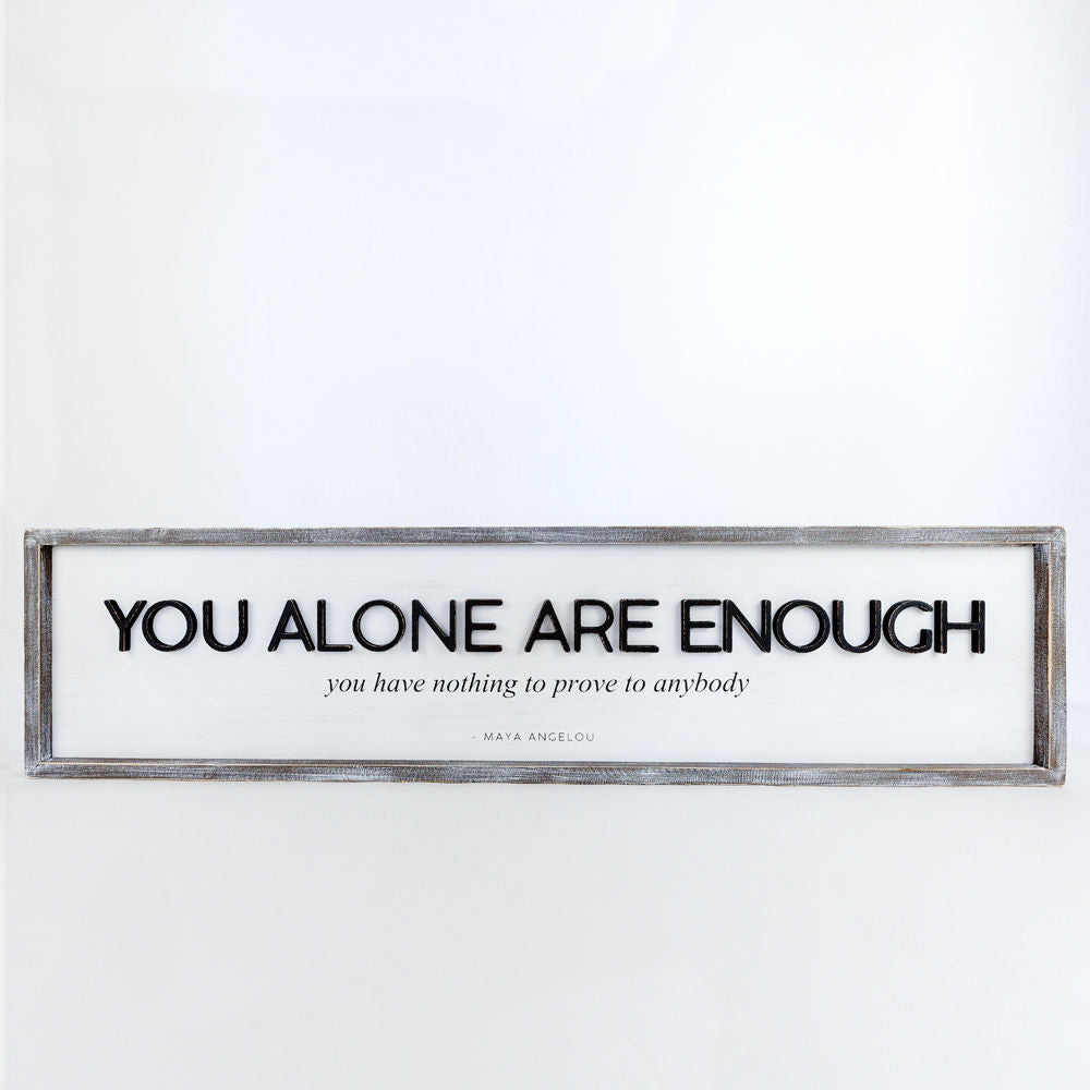 Reversible wood framed sign(LOVE/ENOUGH) - The Nifty Decor