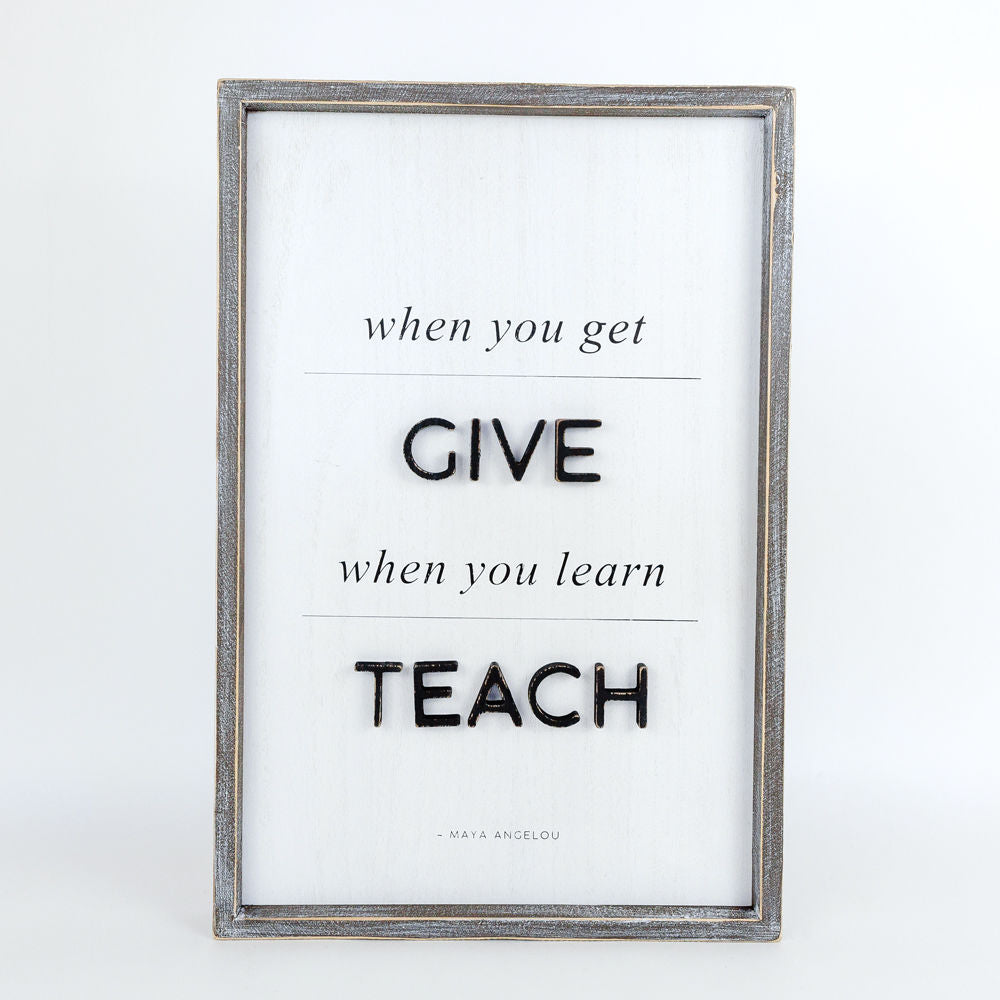 Reversible wood framed sign(SUCCESS/TEACH) - The Nifty Decor