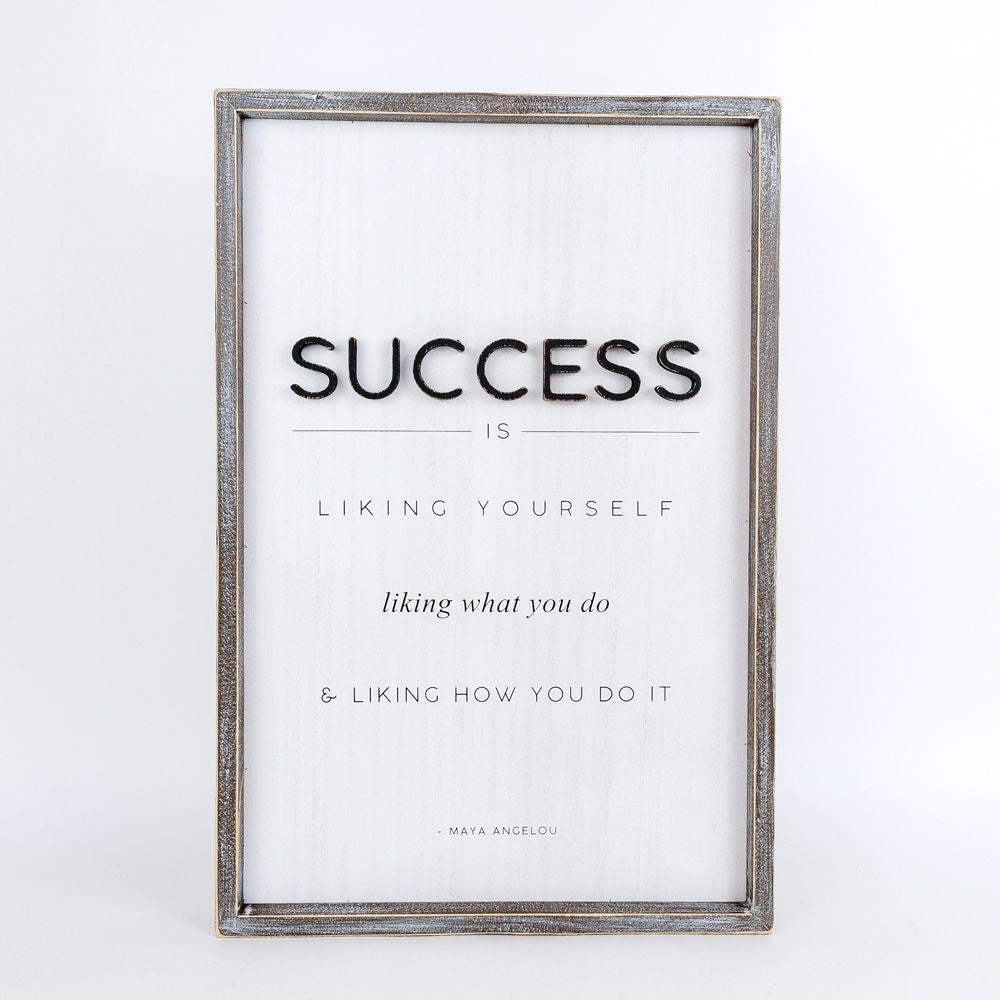 Reversible wood framed sign(SUCCESS/TEACH) - The Nifty Decor