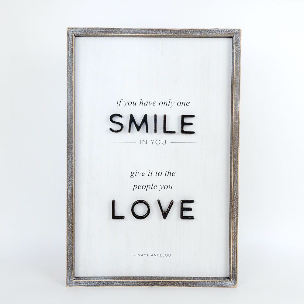 Reversible wood framed sign(SMLE/ENOUGH) - The Nifty Decor