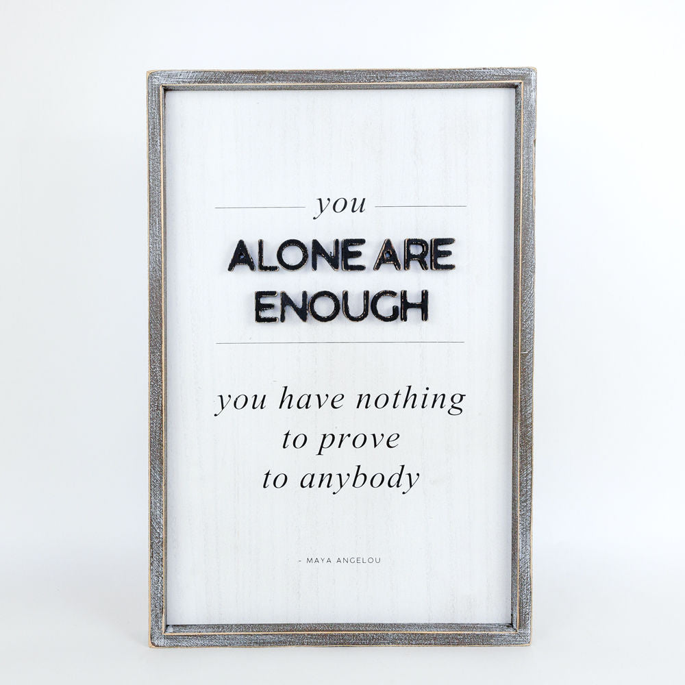 Reversible wood framed sign(SMLE/ENOUGH) - The Nifty Decor