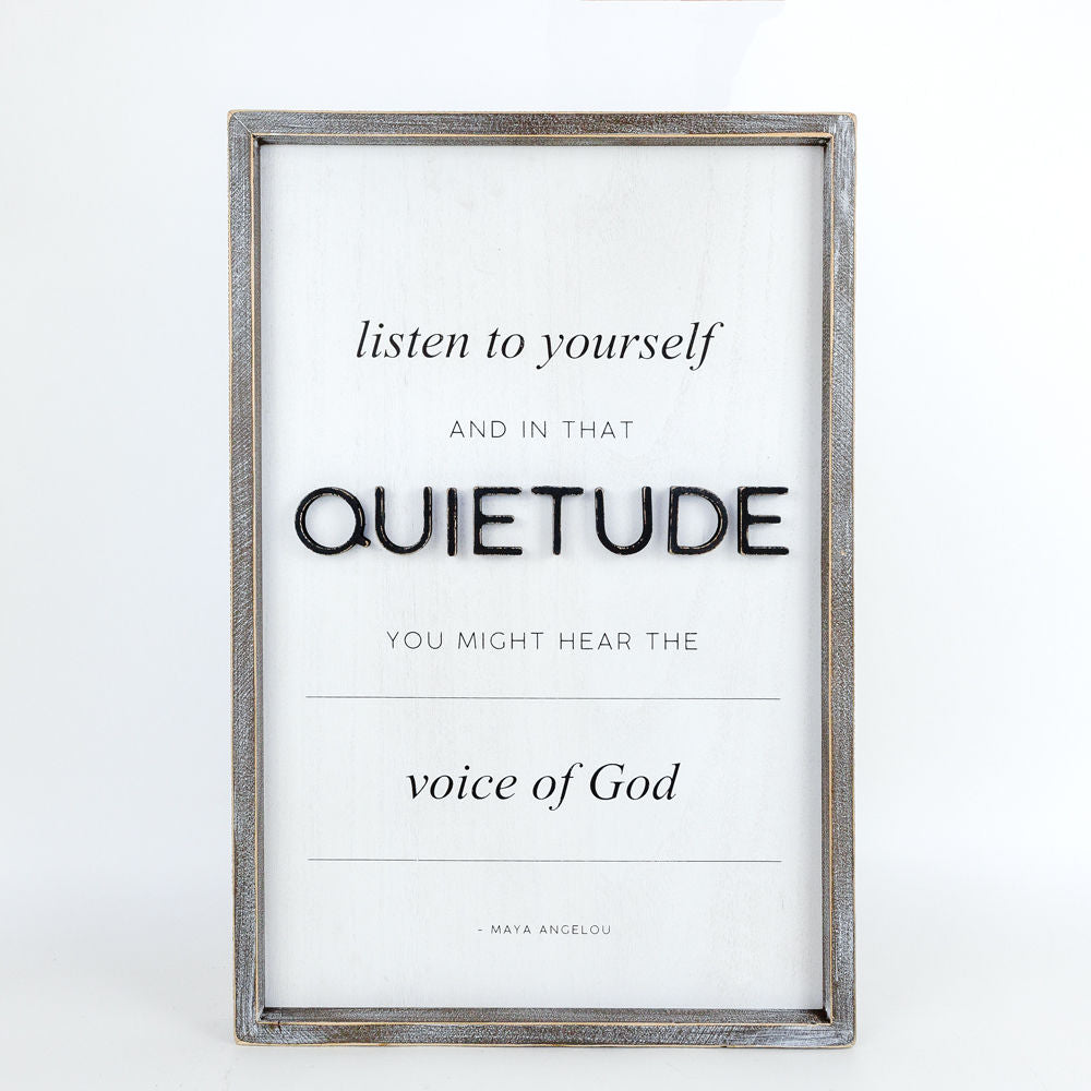 Reversible wood framed sign(FEEL/QUIETUDE) - The Nifty Decor