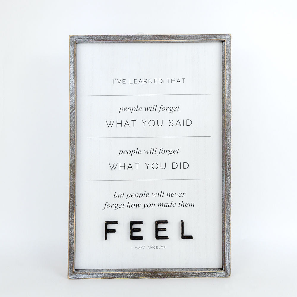 Reversible wood framed sign(FEEL/QUIETUDE) - The Nifty Decor