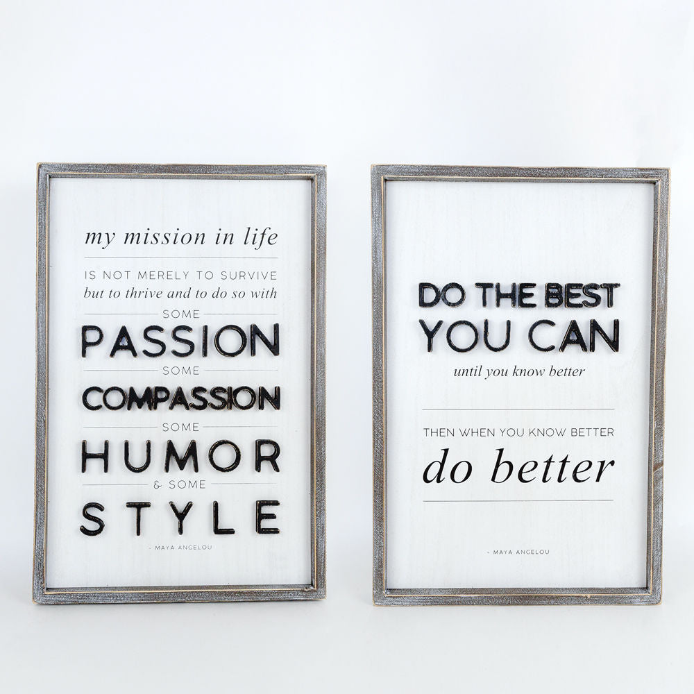 Reversible wood framed sign(MISSION/BEST) - The Nifty Decor