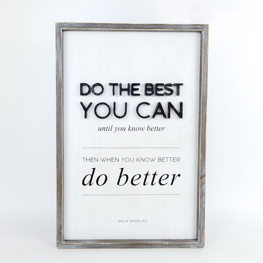 Reversible wood framed sign(MISSION/BEST) - The Nifty Decor