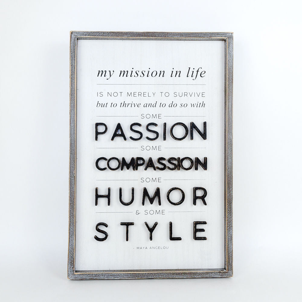 Reversible wood framed sign(MISSION/BEST) - The Nifty Decor