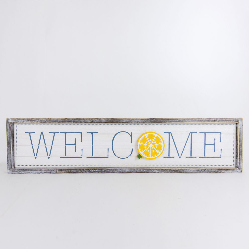 Reversible wood framed sign(WELCOME) - The Nifty Decor