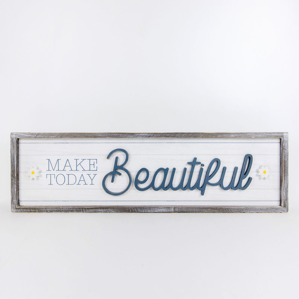 Reversible wood framed sign(BEAUTIFUL/GORGEOUS) - The Nifty Decor