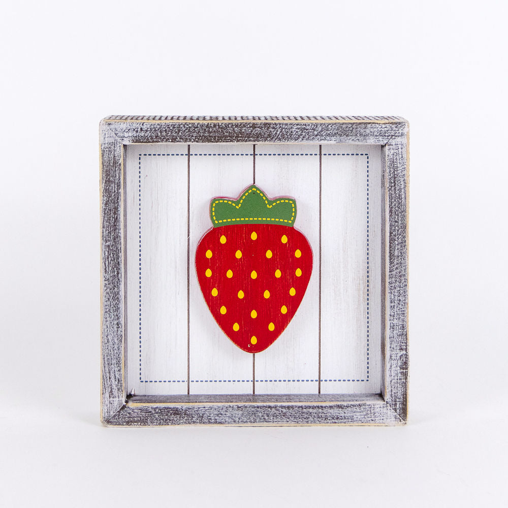 STRAWBERRY, wood shiplap sign - The Nifty Decor