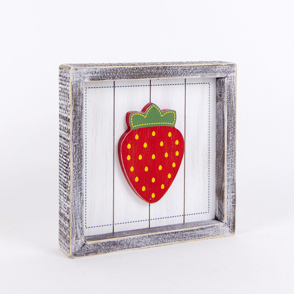 STRAWBERRY, wood shiplap sign - The Nifty Decor