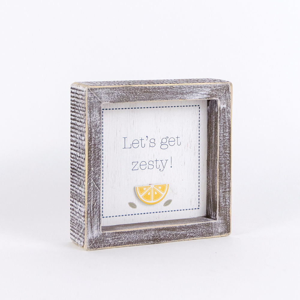 ZESTY, wood shiplap sign - The Nifty Decor