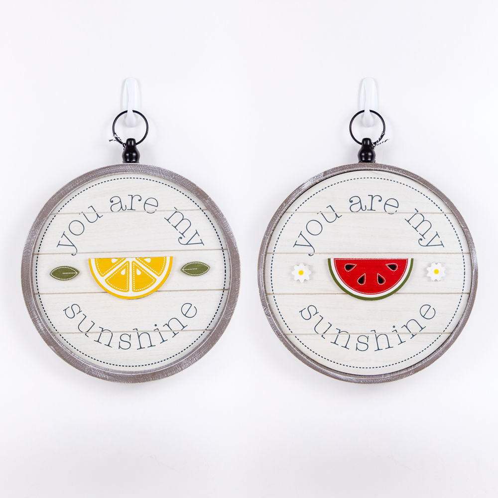 SUNSHINE, reversible round sign - The Nifty Decor