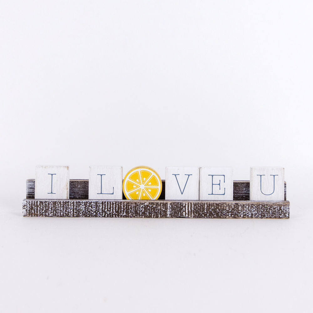 I LOVE U, wood ledgie kit - The Nifty Decor