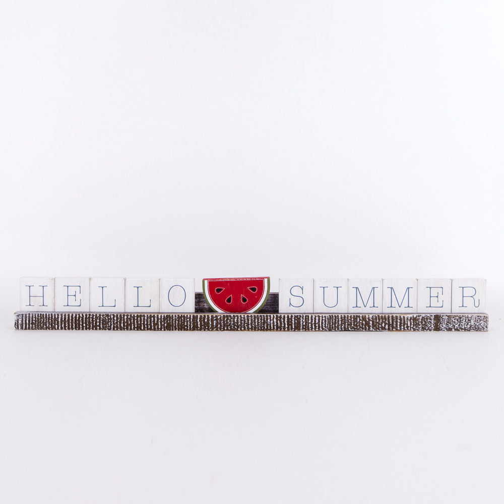HELLO SUMMER, wood ledgie kit - The Nifty Decor