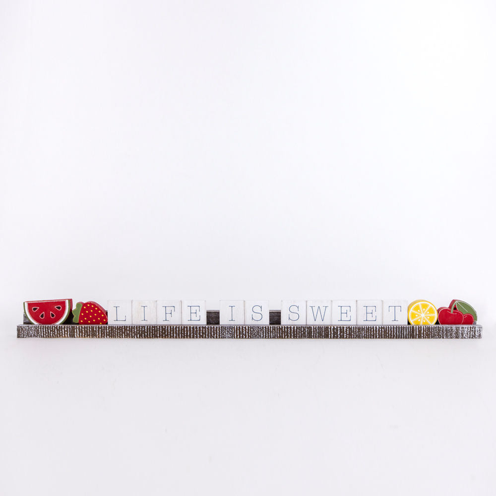 LIFE IS SWEET, wood ledgie kit - The Nifty Decor