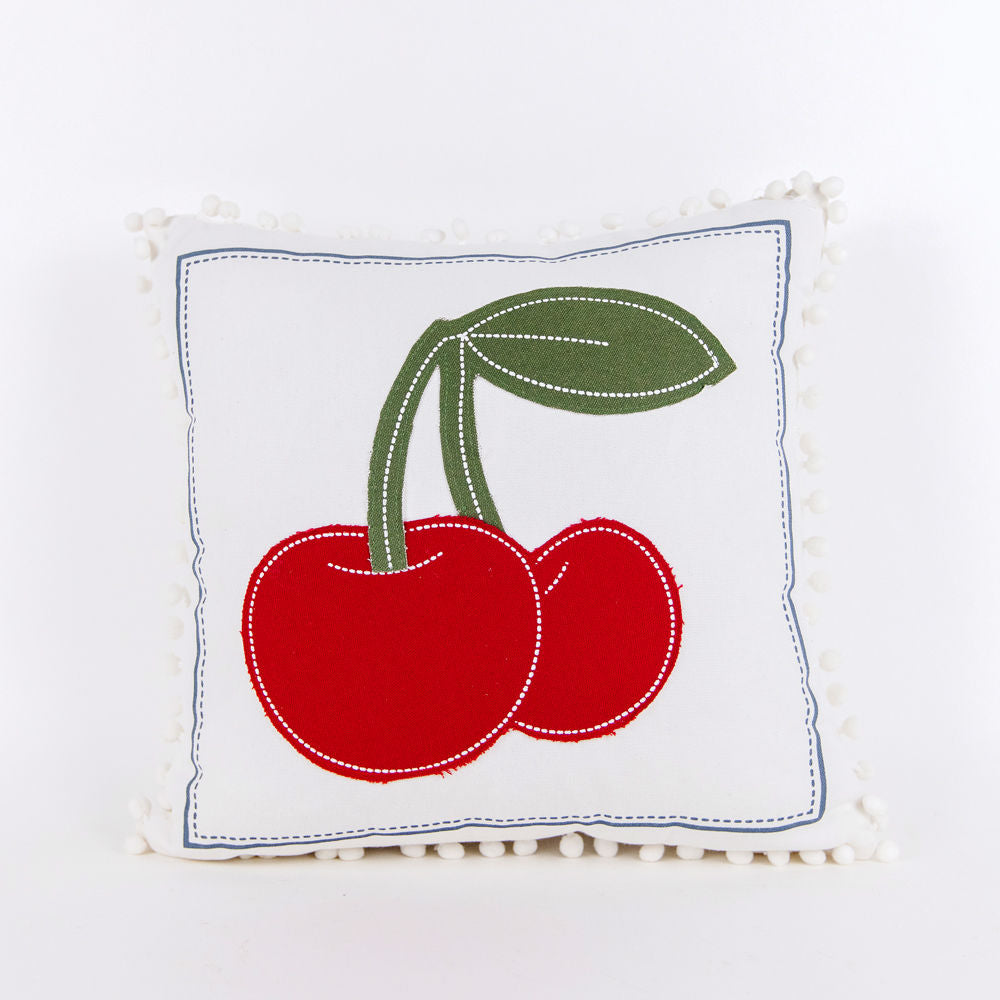 STRAWBERRY/CHERRY Reversible linen Pillow - The Nifty Decor