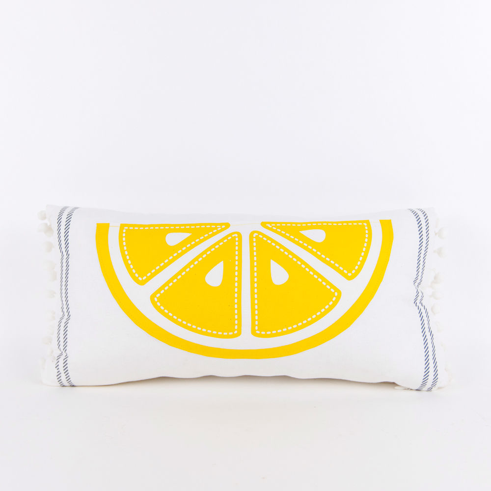 LEMON/WATERMELON Reversible linen Pillow - The Nifty Decor
