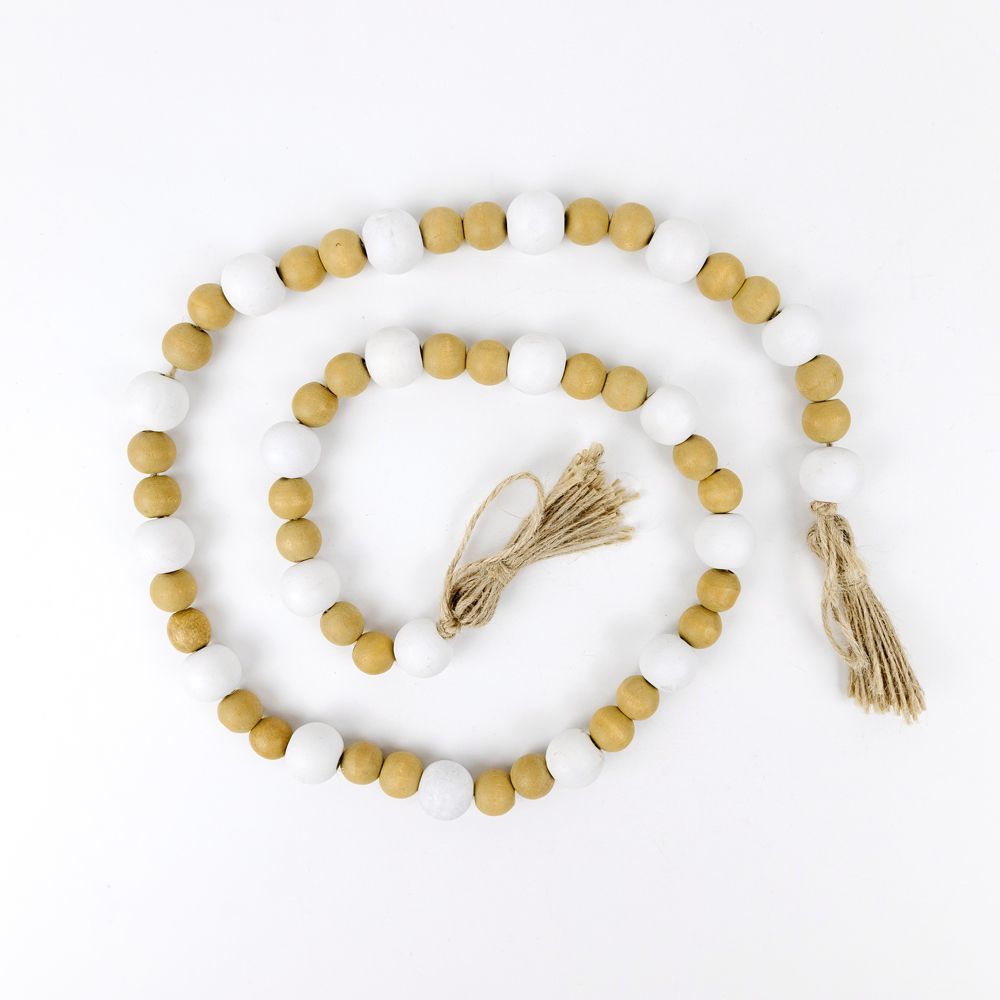 Bamboo wood bead garland - The Nifty Decor