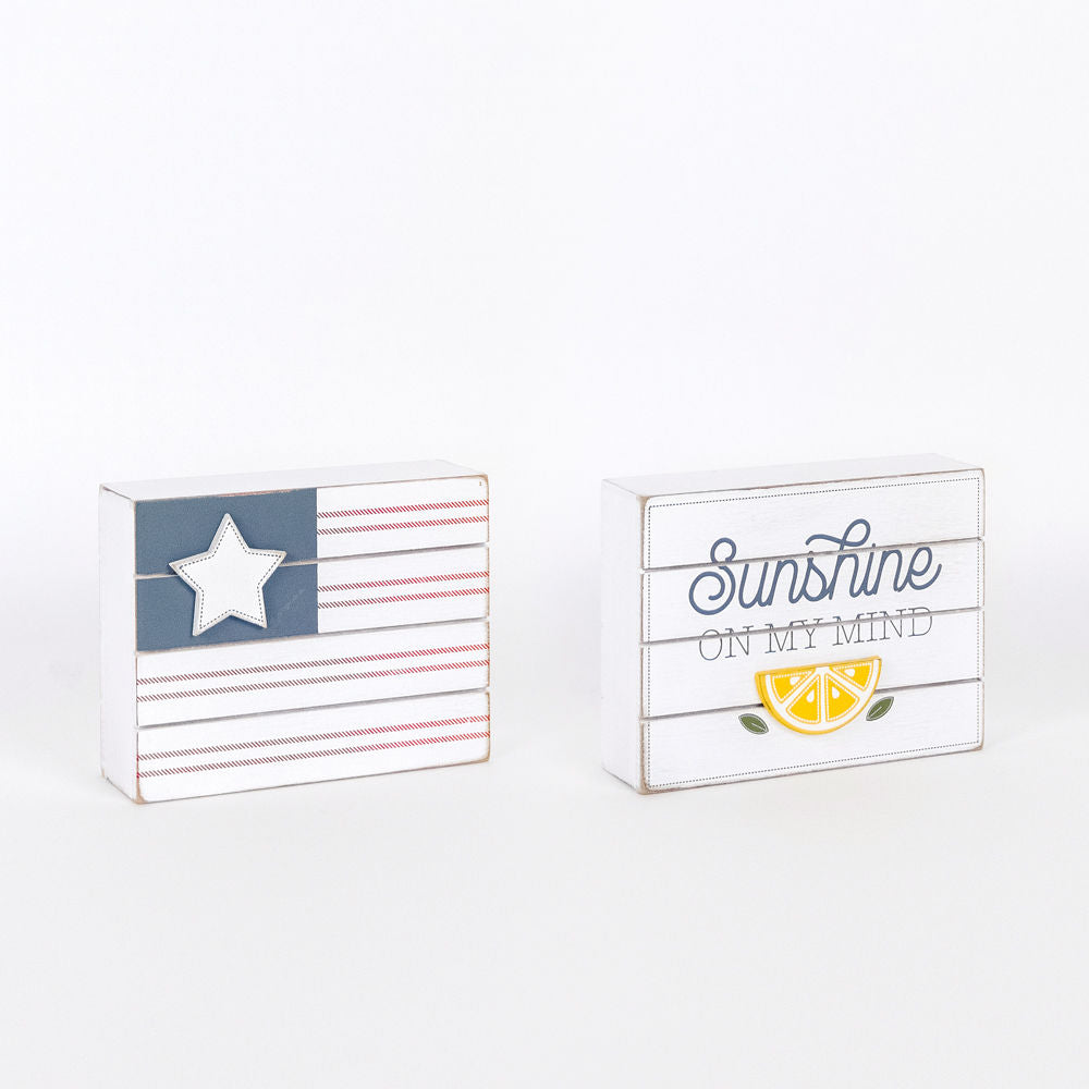 SUNSHINE/FLAG Reversible shiplap sign - The Nifty Decor