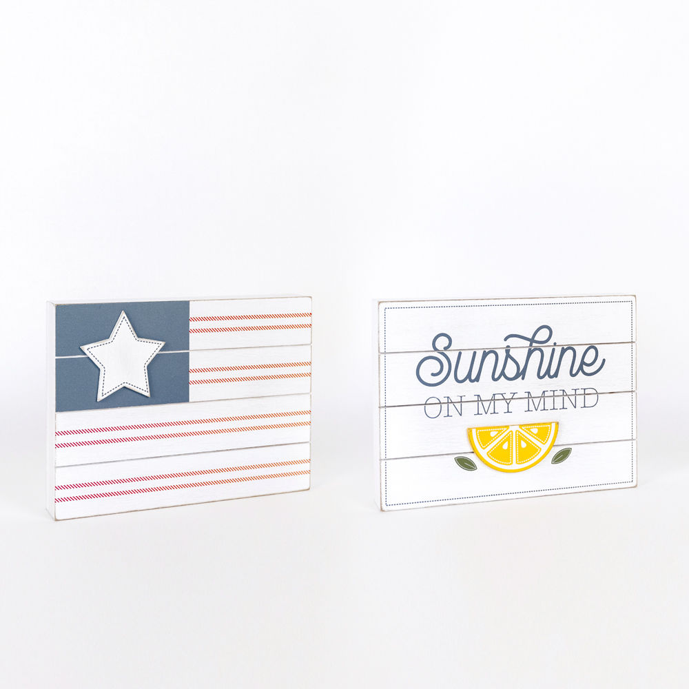 SUNSHINE/FLAG Reversible shiplap sign - The Nifty Decor