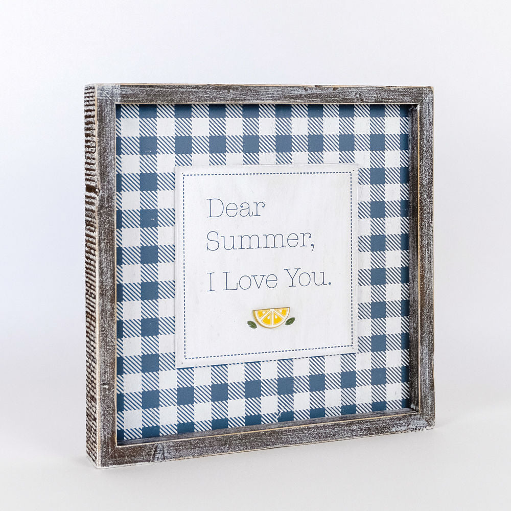 LOVE U/FLAG Reversible framed sign - The Nifty Decor