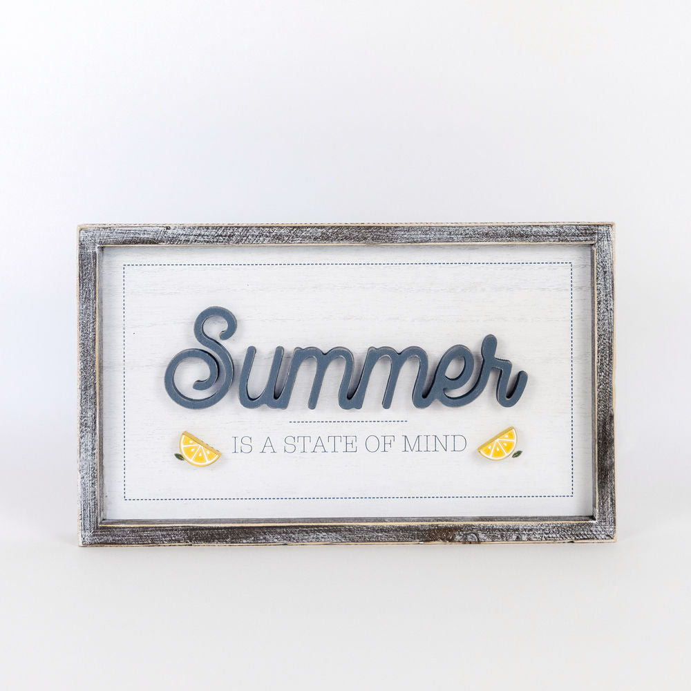 SUMMER/AMERICA Reversible framed sign - The Nifty Decor