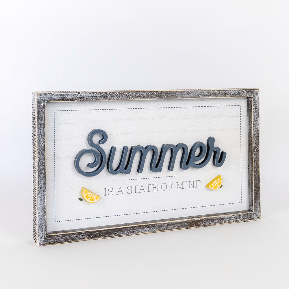 SUMMER/AMERICA Reversible framed sign - The Nifty Decor