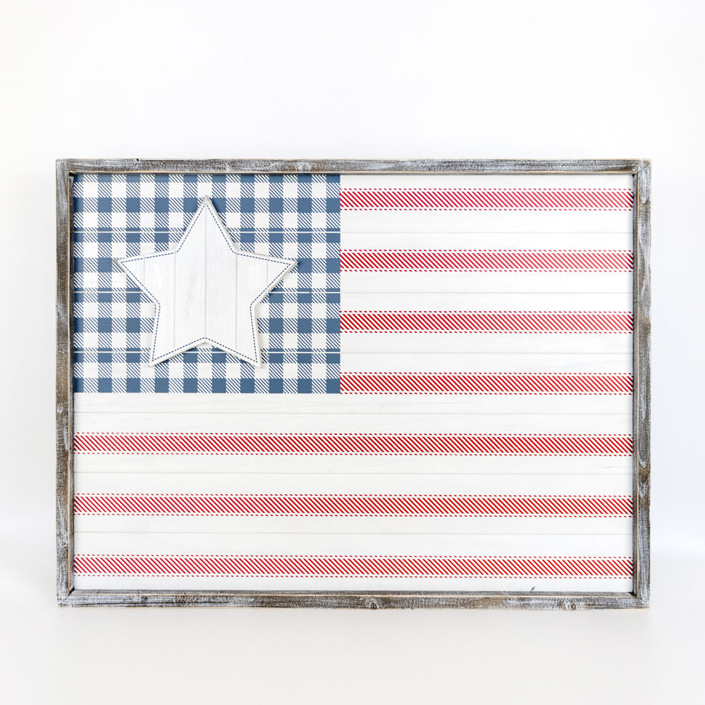 FLAG/ SUMMER Reversible framed sign - The Nifty Decor