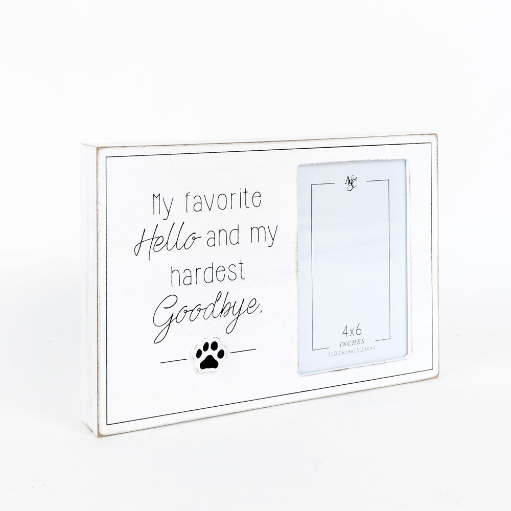 Wood photo frame (HELO/GOODBYE) - The Nifty Decor