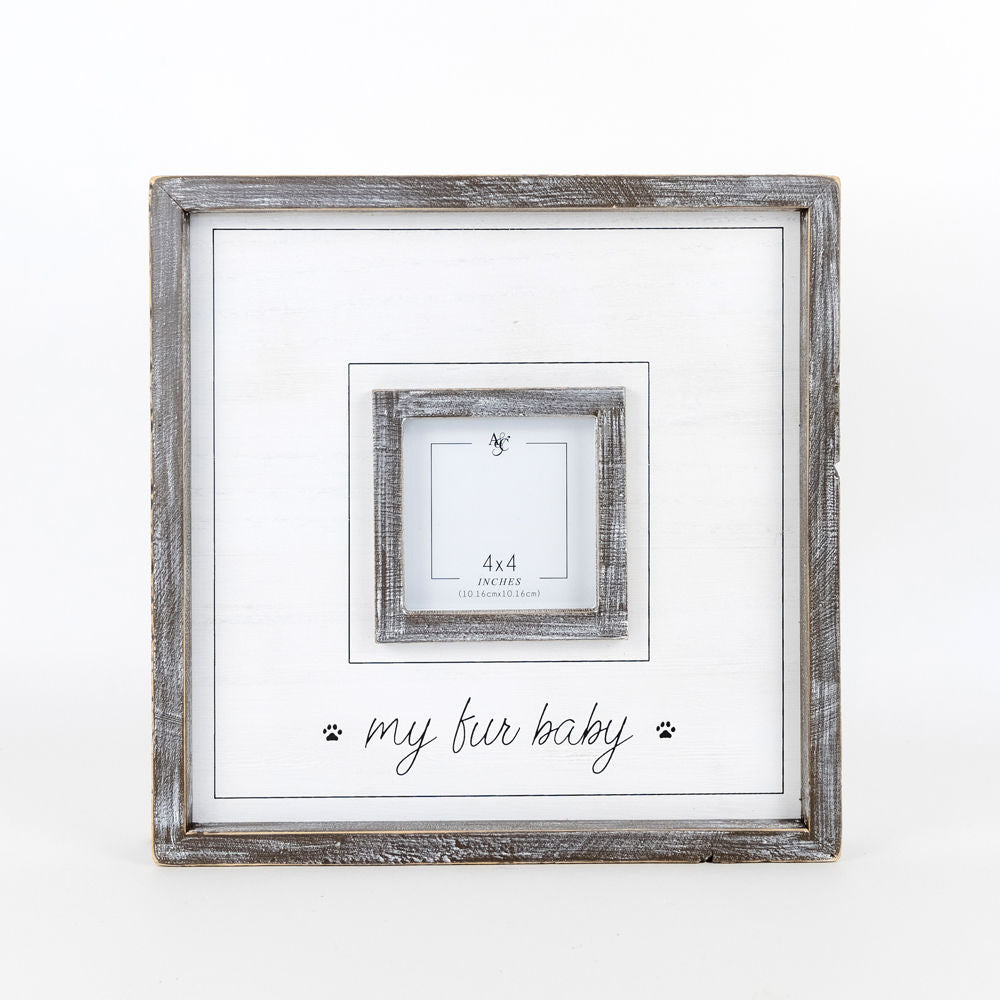 Wood photo frame (FUR BABY) - The Nifty Decor