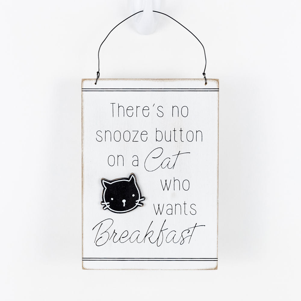 Reversible Wooden framed sign (SNOOZE) - The Nifty Decor