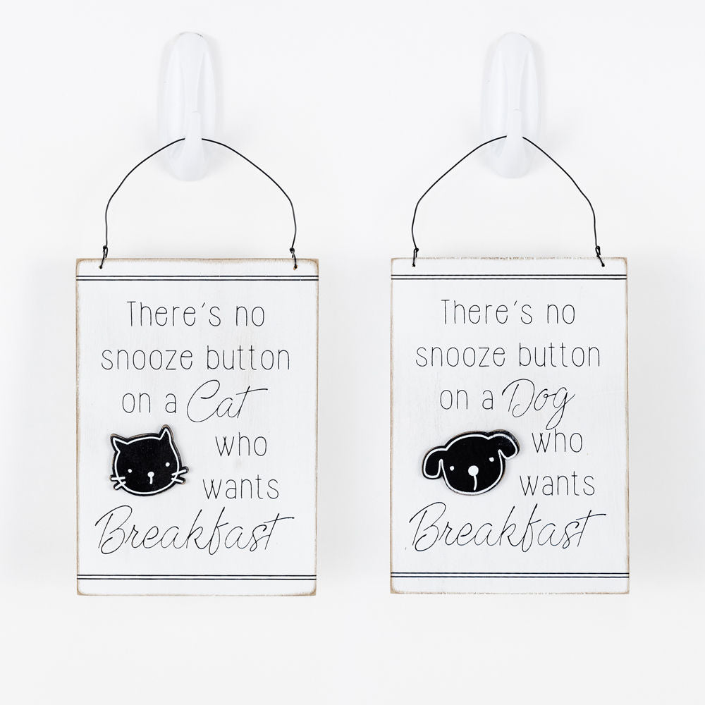 Reversible Wooden framed sign (SNOOZE) - The Nifty Decor
