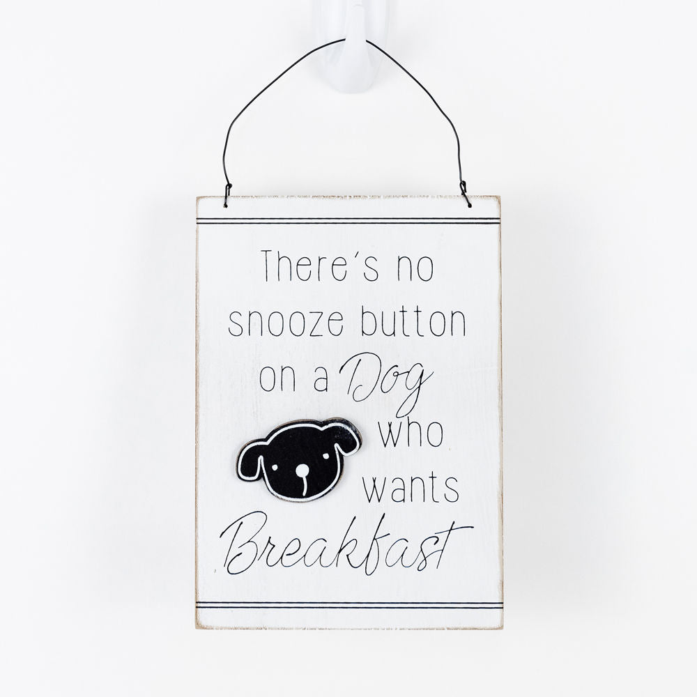 Reversible Wooden framed sign (SNOOZE) - The Nifty Decor